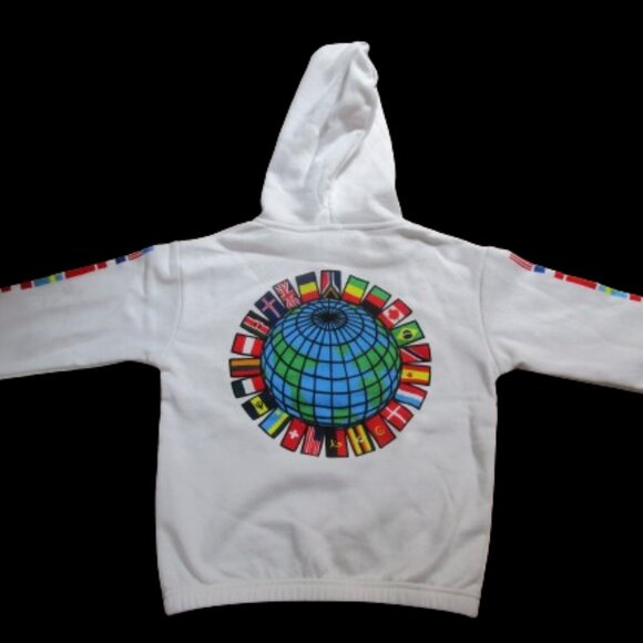 NWT Forever 21 GIRLS White NASA quarter zip crop sweatshirt Hoodie 9/10 - Picture 2 of 16